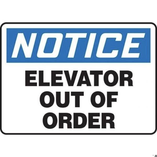 Accuform OSHA NOTICE SAFETY SIGN ELEVATOR MEQM805VA MEQM805VA - main